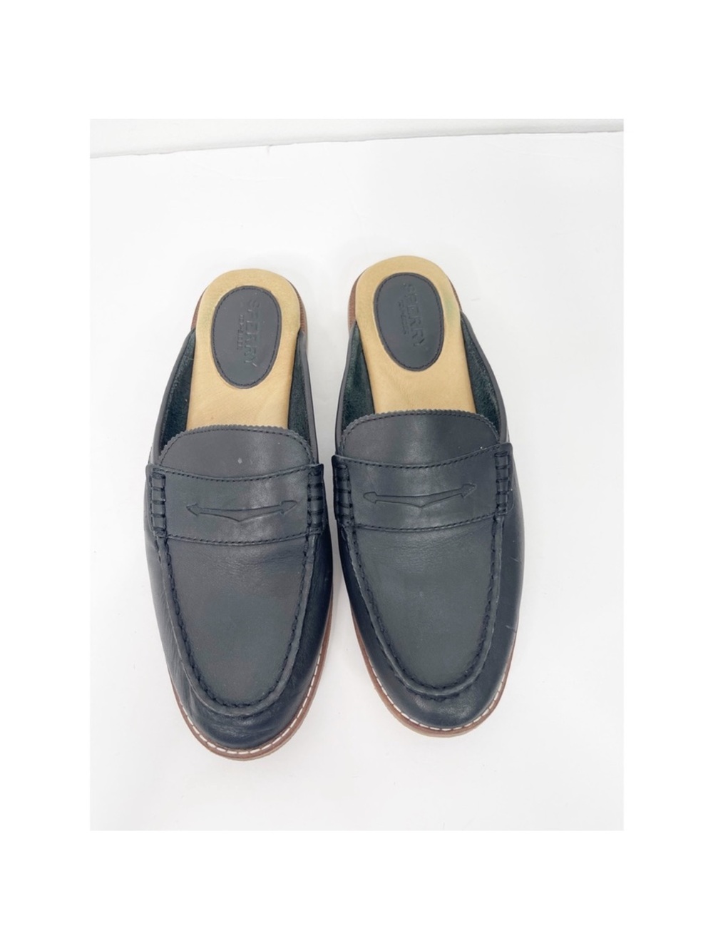 SPERRY | Women's Black Seaport Slip On Cushioned Fina Mules Sz. 8 - Picture 4 of 7